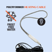 Stainless steel-coated heating cable for poultry waterers in winter