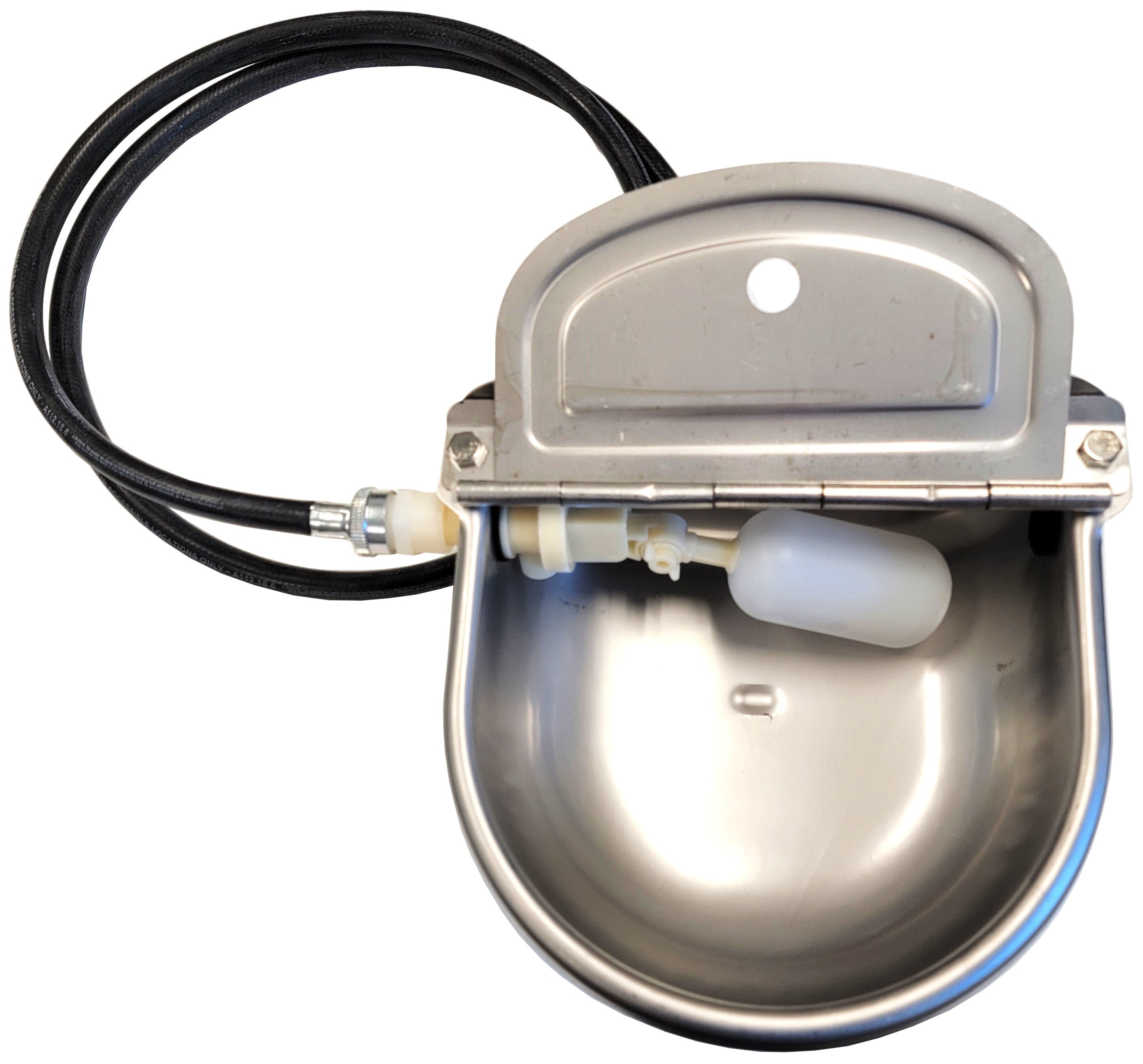 Stainless steel automatic poultry waterer with adjustable float