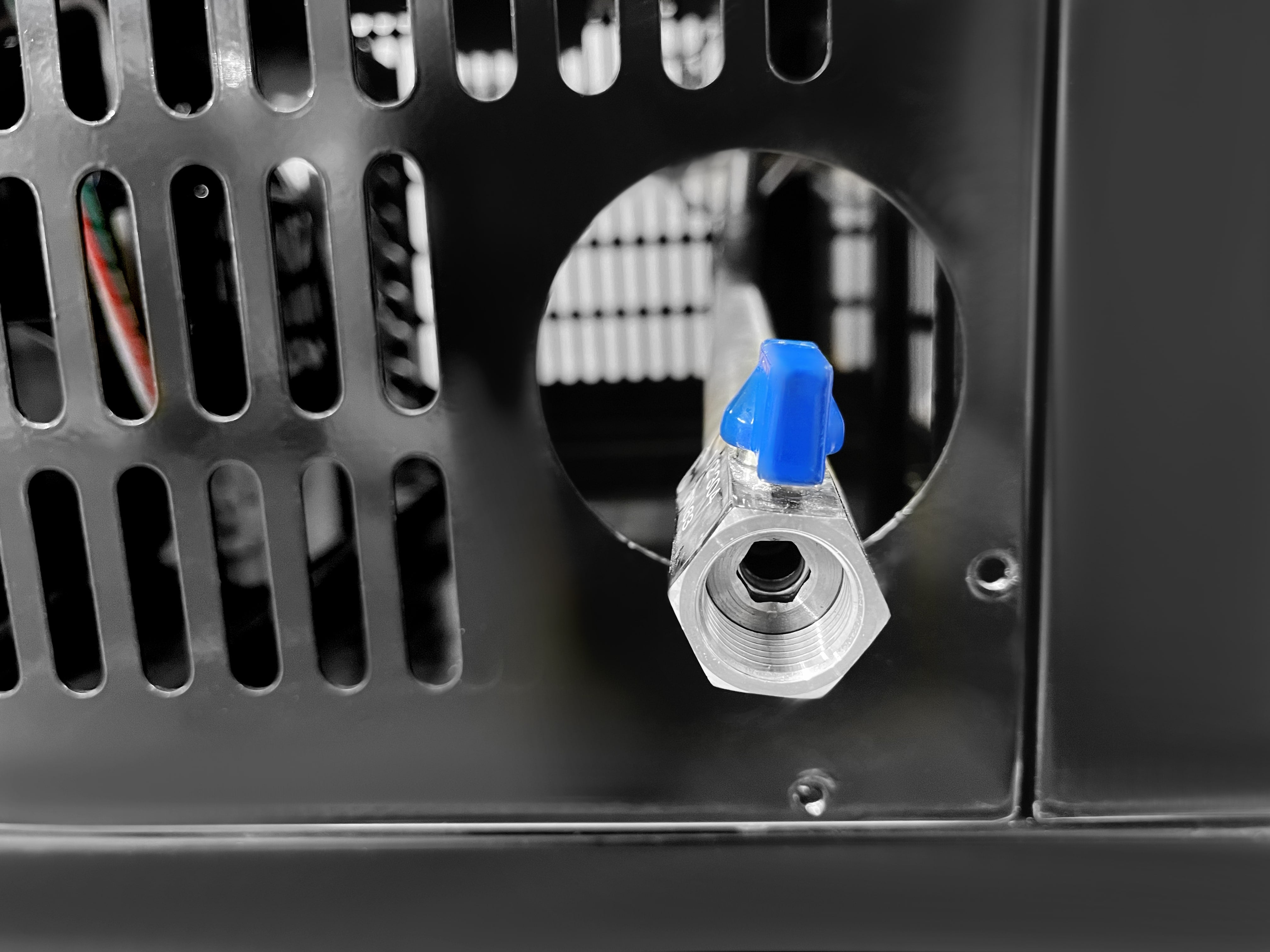 Stay Fresh Mega Freeze Dryer drain valve close up