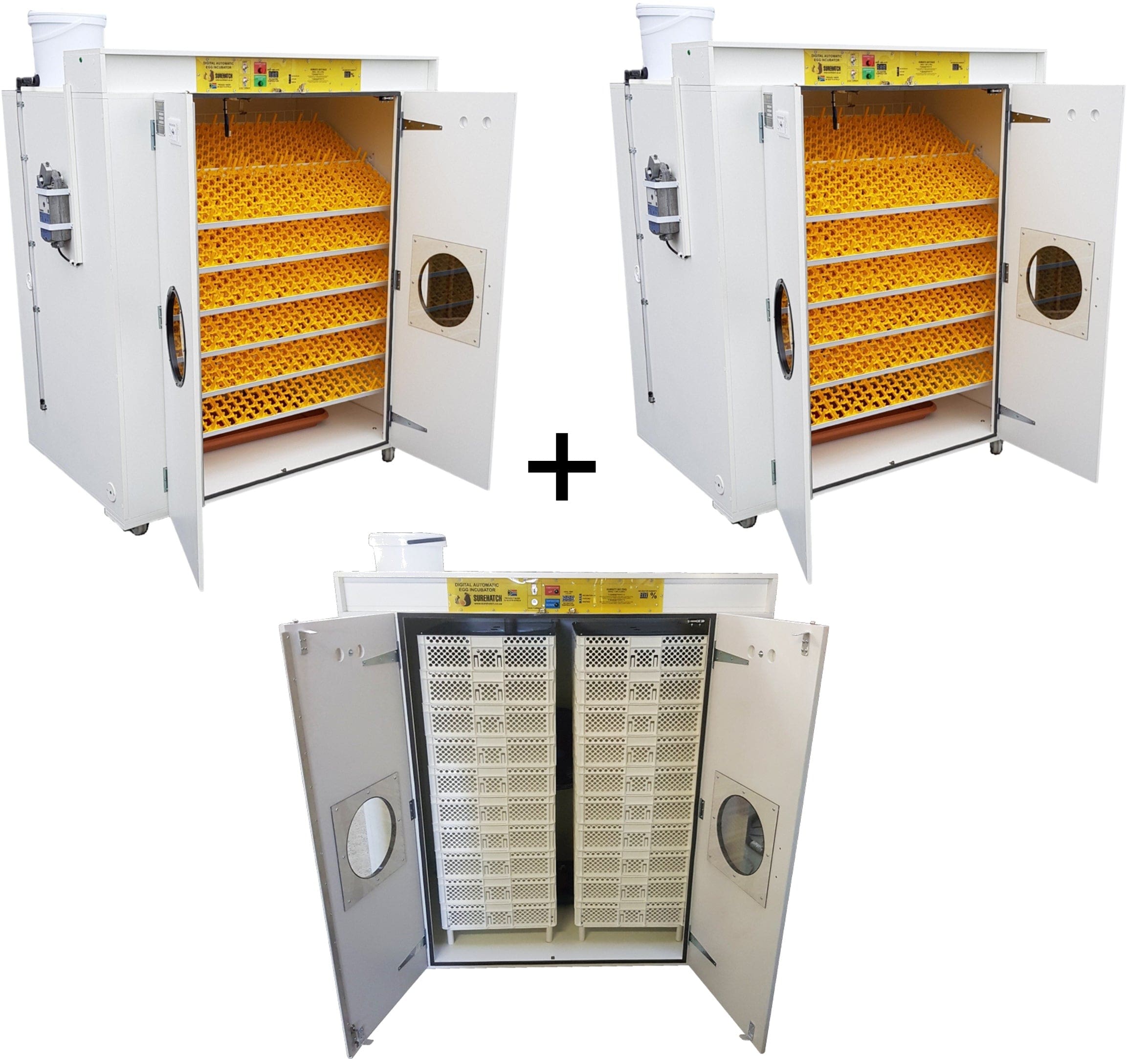 Surehatch SH6000 Egg Incubator & Hatchery - 2 Incubators & 1 Hatcher