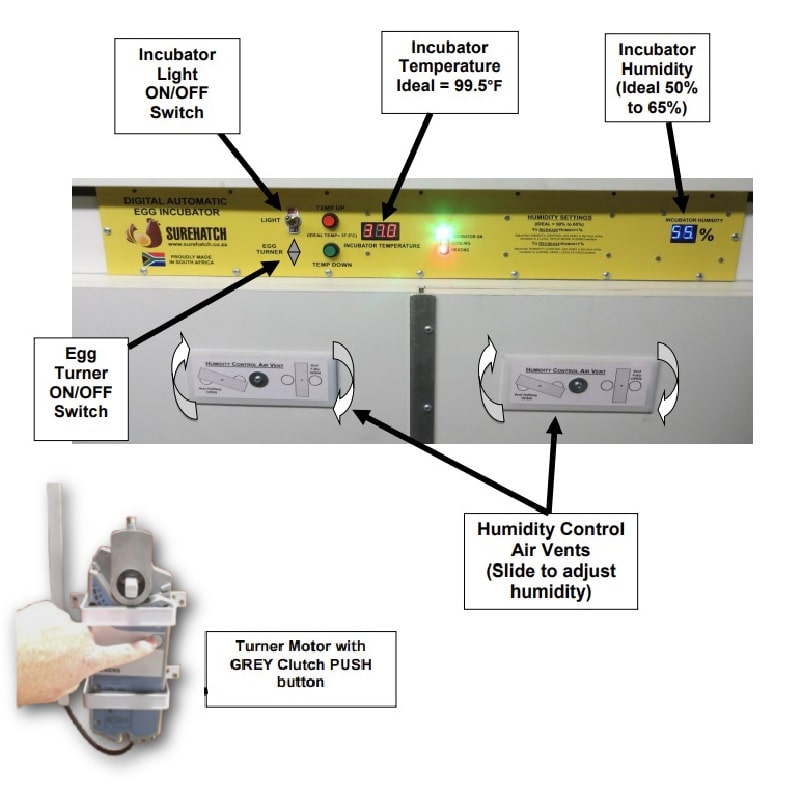 Surehatch SH6000 Egg Incubator & Hatchery - 2 Incubators & 1 Hatcher