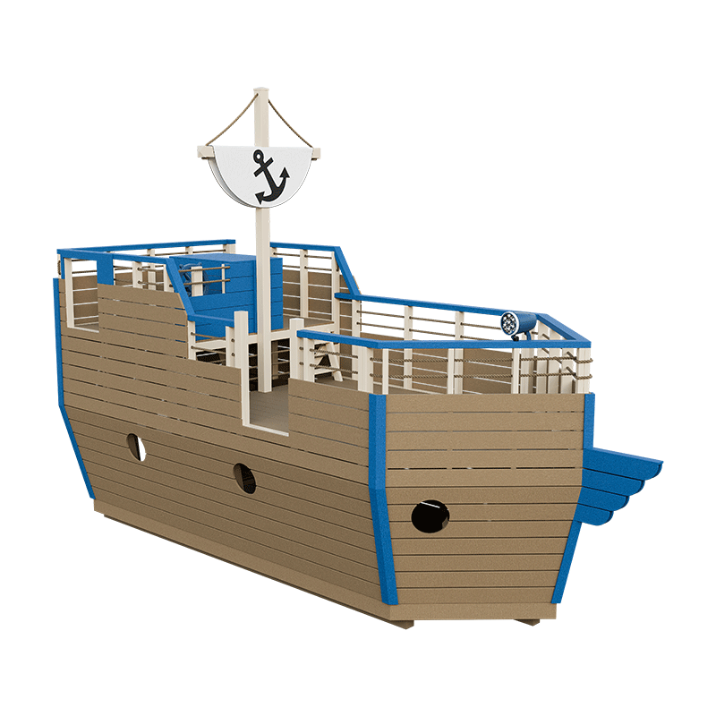 Swing Kingdom Play Set Adventurer Buccaneer blue and almond
