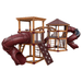 Swing Kingdom Play Set Adventurer Explorer red and wood