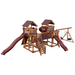 Swing Kingdom Play Set Adventurer Fortress red and wood