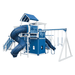 Swing Kingdom Play Set Adventurer Kingdom blue and white tube slide