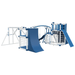Swing Kingdom Play Set Adventurer Obstacle Course  blue and white