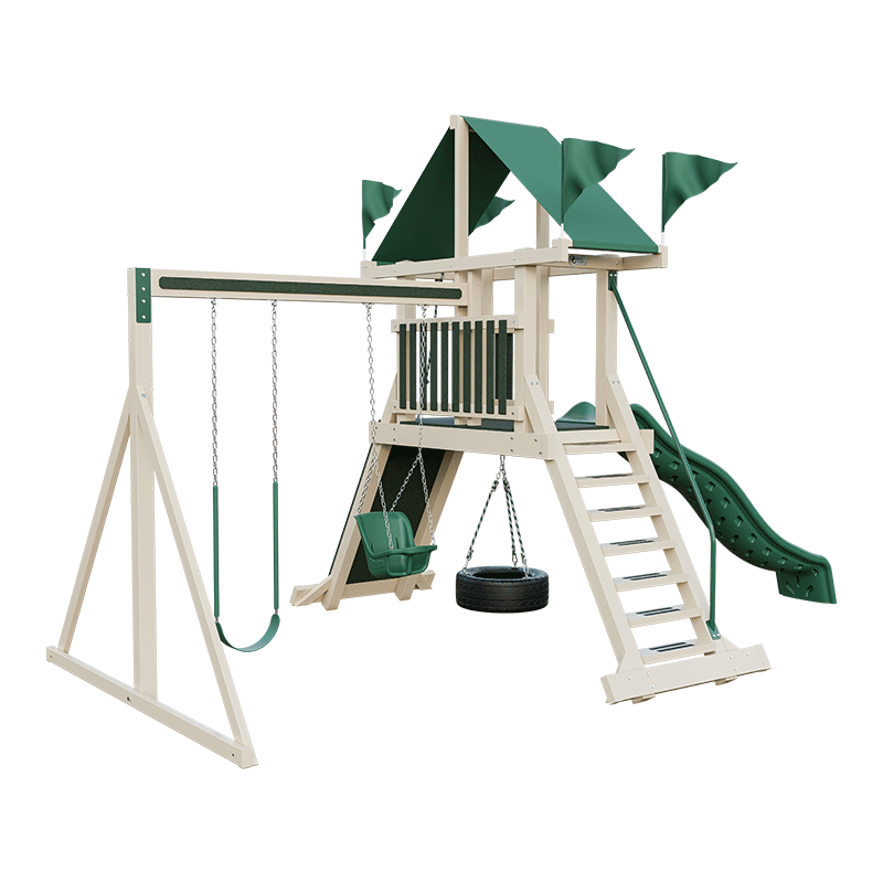 Swing Kingdom Play Set Mountaineer Climber 35 green and almond