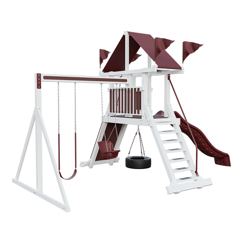 Swing Kingdom Play Set Mountaineer Climber 35 red and white