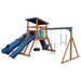 Swing Kingdom Play Set Mountaineer Climber 55 Deluxe blue and wood