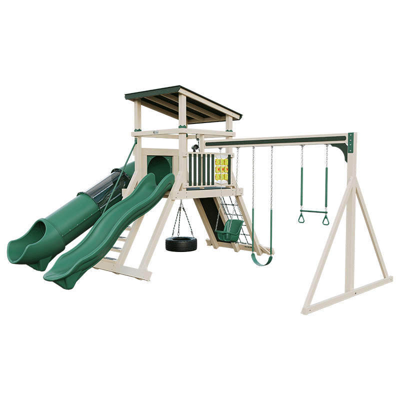 Swing Kingdom Play Set Mountaineer Climber 55 Deluxe green and almond
