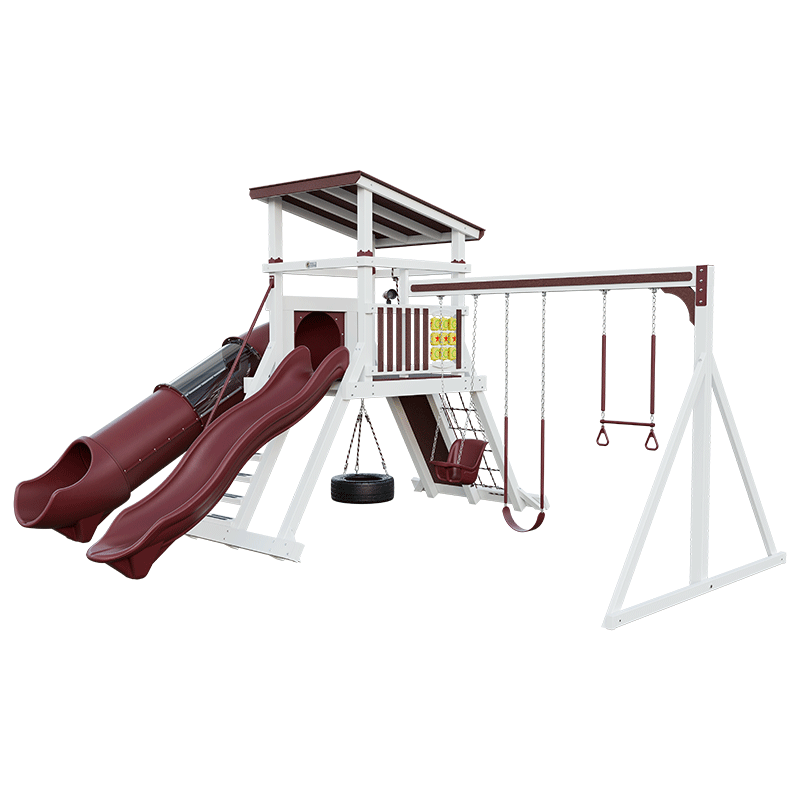 Swing Kingdom Play Set Mountaineer Climber 55 Deluxe red and white
