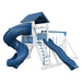 Swing Kingdom Play Set Mountaineer Climber 55 Turbo Deluxe blue and white ladder and slides