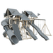 Swing Kingdom Play Set Mountaineer Mega Climber 55 Deluxe gray and almond