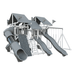 Swing Kingdom Play Set Mountaineer Mega Climber 55 Deluxe gray and white