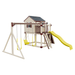 Swing Kingdom Play Set & Playhouse Cabin almond red yellow