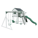 Swing Kingdom Play Set & Playhouse Cabin green and white