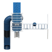 Swing Kingdom Play Set Switchback Super 48 Sidekick blue top view