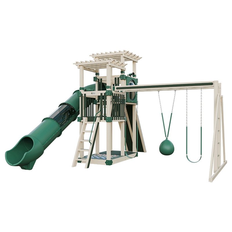 Swing Kingdom Play Set Switchback Super 48 Sidekick green and almond