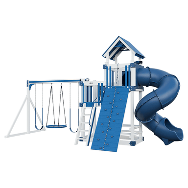 Swing Kingdom Play Set Switchback Super 48 Turbo blue and white