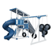 Swing Kingdom Play Set Switchback Super 59 Sports Tower blue and white back