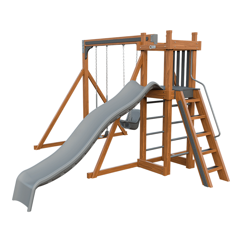 Swing Kingdom Play Set Trailblazer Basecamp 22 graywood