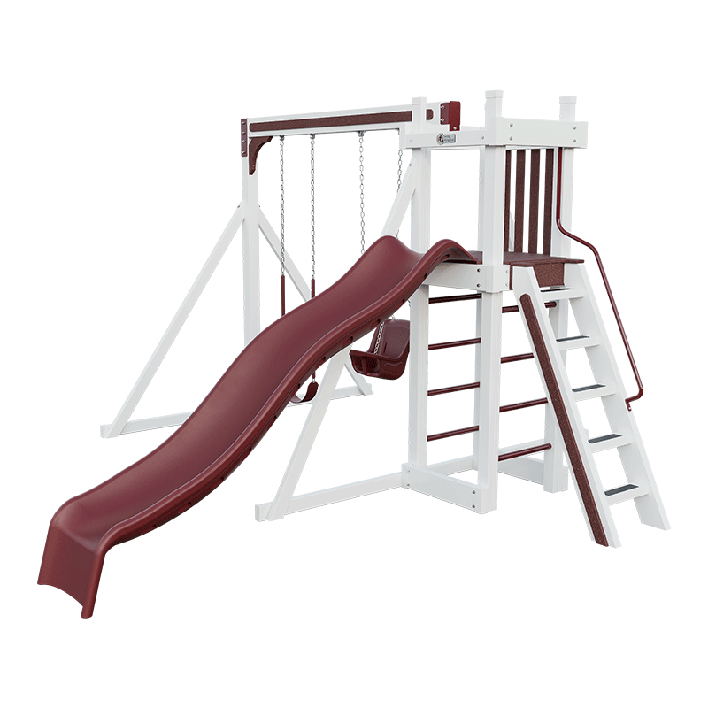 Swing Kingdom Play Set Trailblazer Basecamp 22 red white