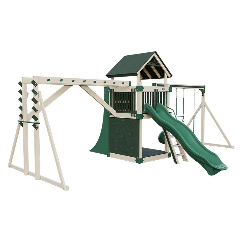 Swing Kingdom Play Set Trailblazer Basecamp 55 Fitness green almond