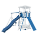 Swing Kingdom Play Set Trailblazer Basecamp 55 Stargazer blue white climbing wall