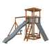 Swing Kingdom Play Set Trailblazer Basecamp 55 Stargazer gray and wood