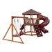 Swing Kingdom Play Set Trailblazer Basecamp 77 Honeycomb red wood