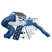 Swing Kingdom Playhouse Series Cabin Deluxe blue and white climber