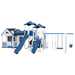 Swing Kingdom Playhouse Series Cottage Escape blue and white swings