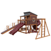 Swing Kingdom Playhouse Series Kingdom Lodge Deluxe red and wood