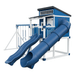 Swing Kingdom Playhouse Series Kingdom Lodge blue and white slides