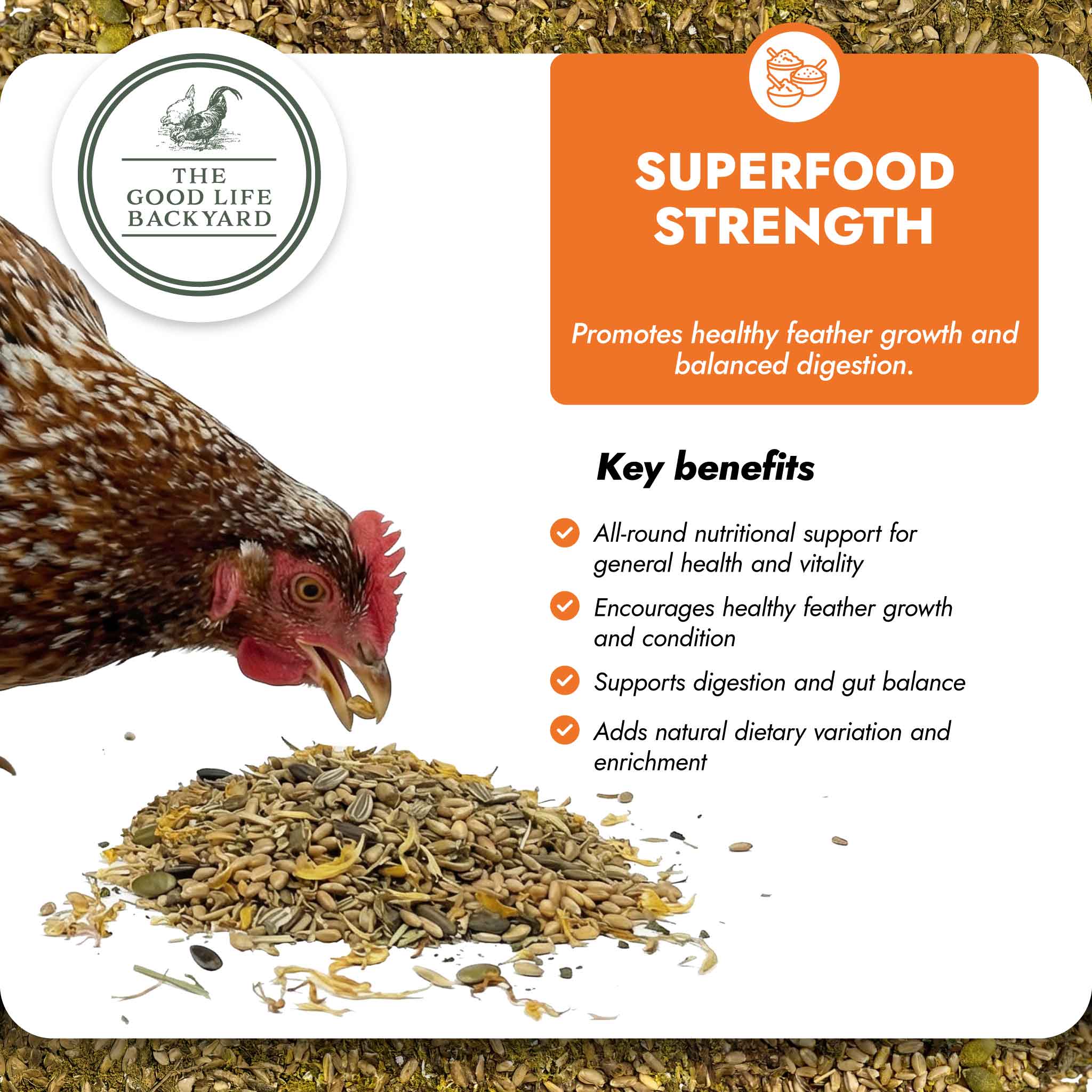 The Good Life Backyard Superfood Strength – General Wellbeing key benefits