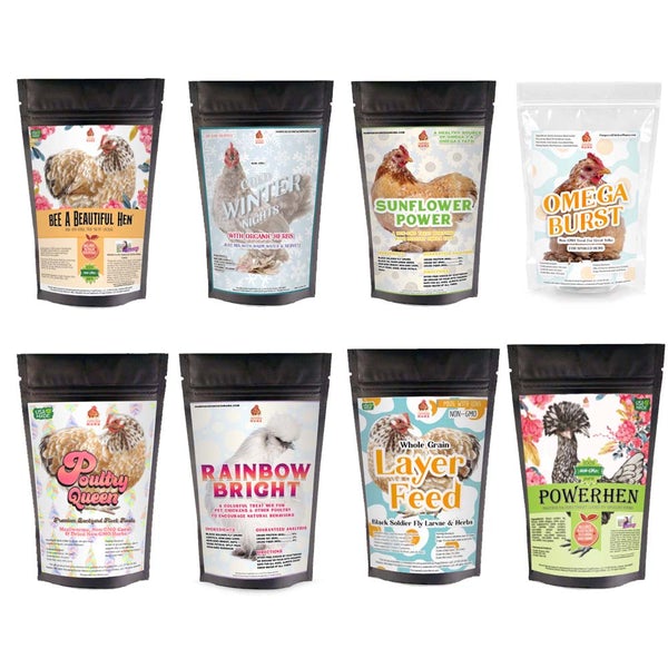 Pampered Chicken Mama Chicken Treat Best Sellers Sampler Bundle - 8 Gourmet Treats In One Box! (58 Pounds Total!)