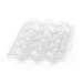 Transparent 12-count quail egg packaging for storage and retail display.