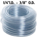Ultra-flexible clear PVC hose for rabbit nipple watering systems