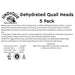 Undique Dehydrated Quail Heads 5 Pack Ingredients