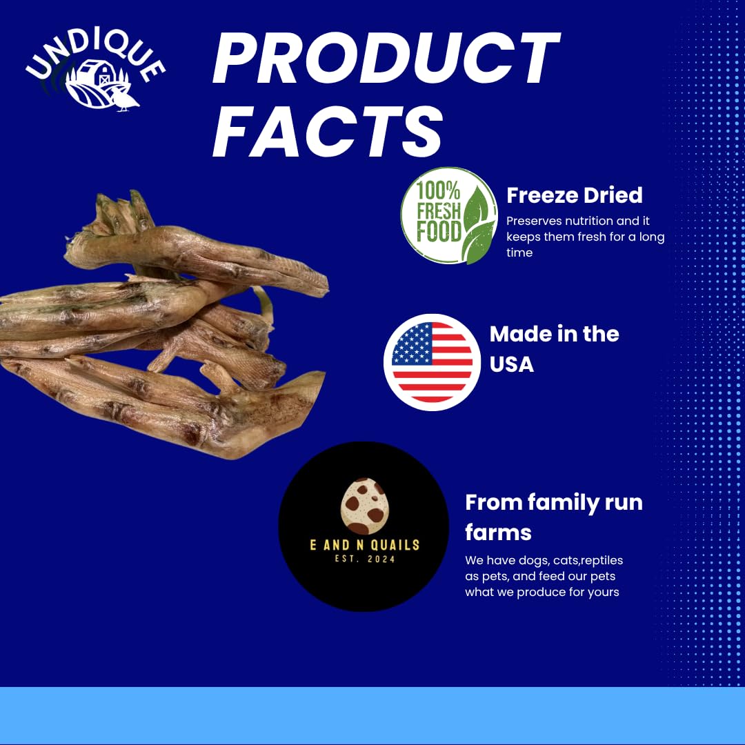 Undique Freeze-Dried Duck Feet Product Facts