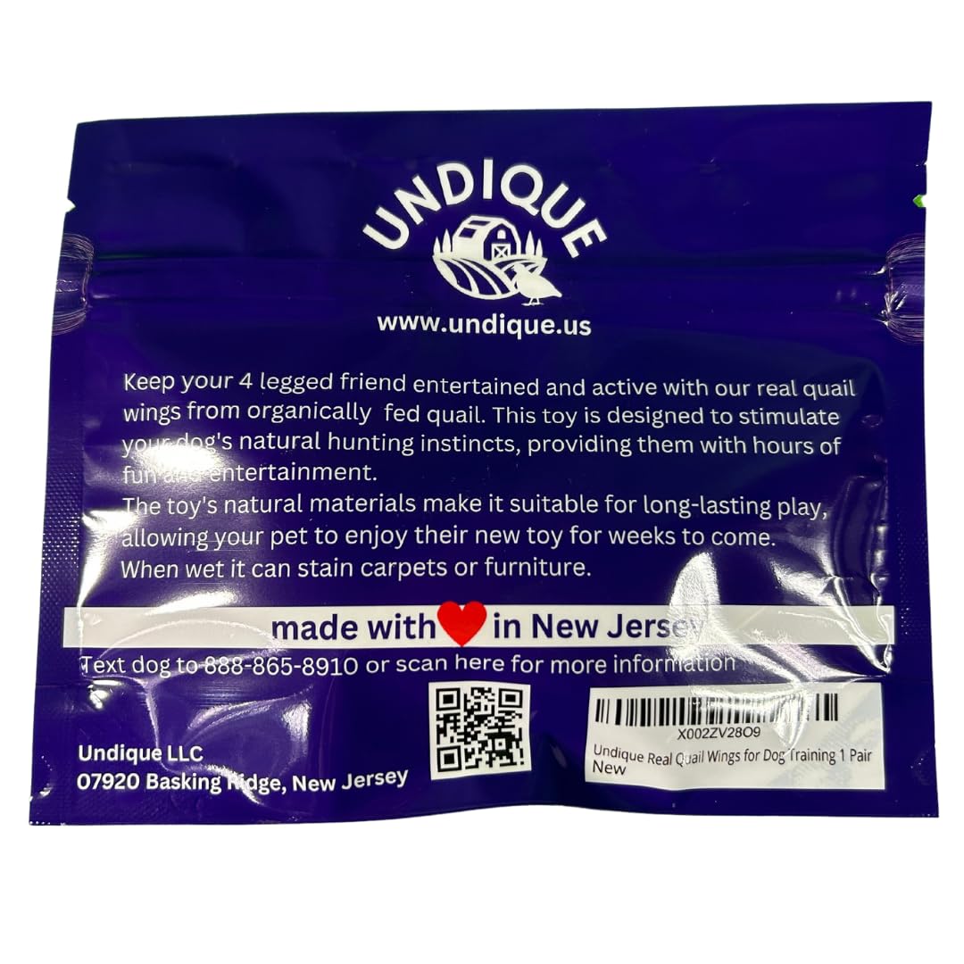 Undique Premium Quail Wings for Dog Training