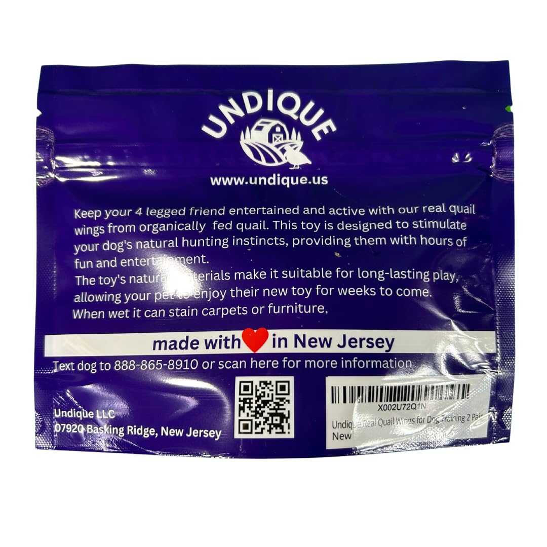 Undique Real Quail Wings for Dog Training