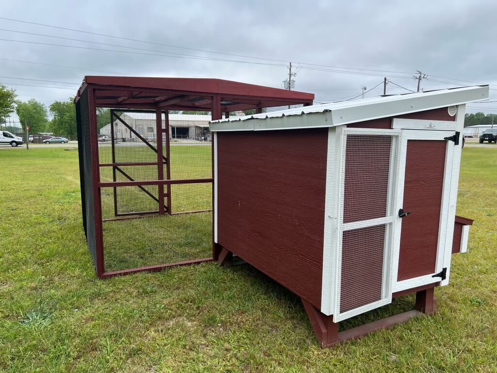 OverEZ Chicken Run Wooden 16' Walk-In Red or White