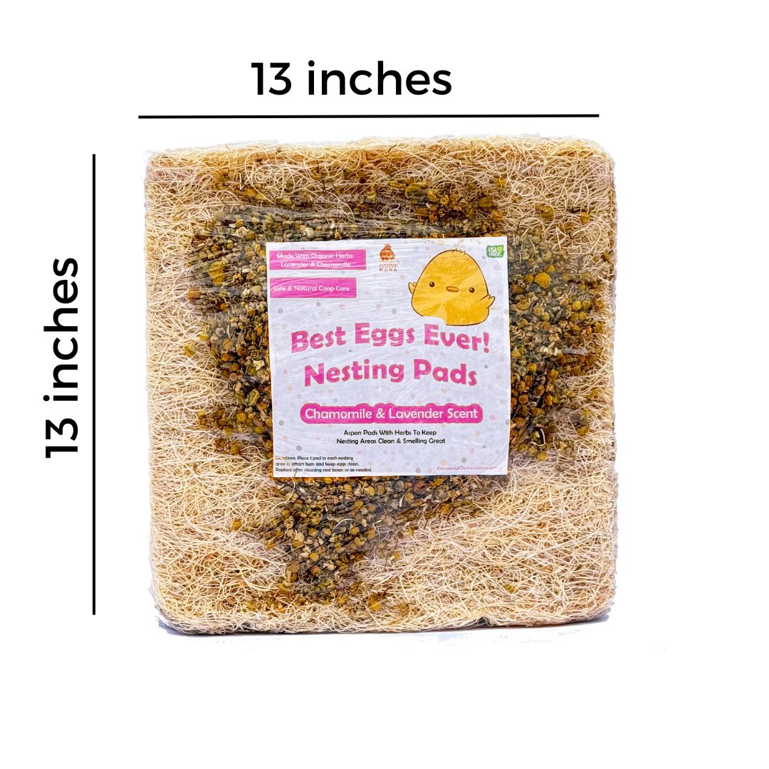 Pampered Chicken Mama Best Eggs Ever! Aspen Chicken Nesting Pads with Herbs with Lavender & Chamomile
