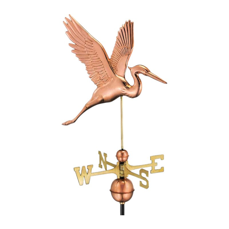 Blue Heron Weathervane - Copper