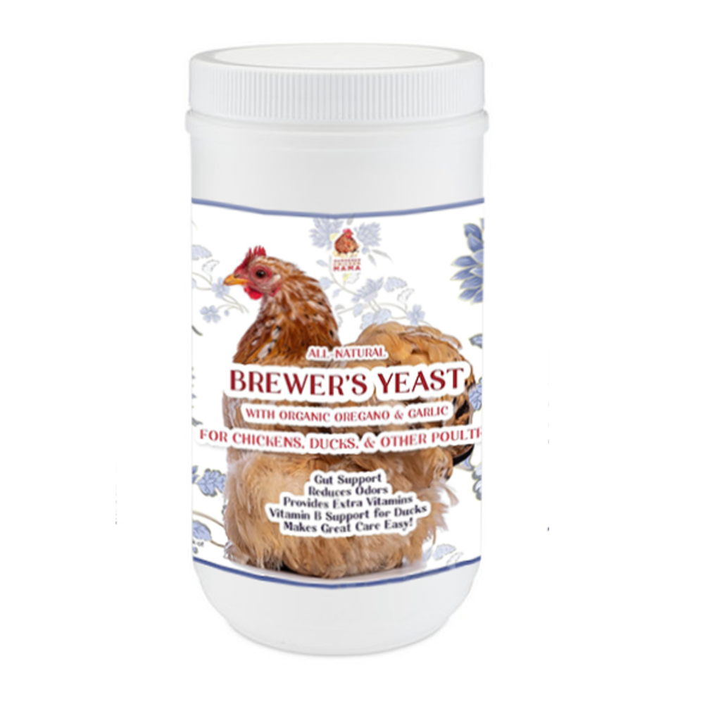 Pampered Chicken Mama Brewer's Yeast with Garlic, Oregano, & Echinacea For Adult Chickens, Baby Chicks, Ducks & Ducklings 20 ounce