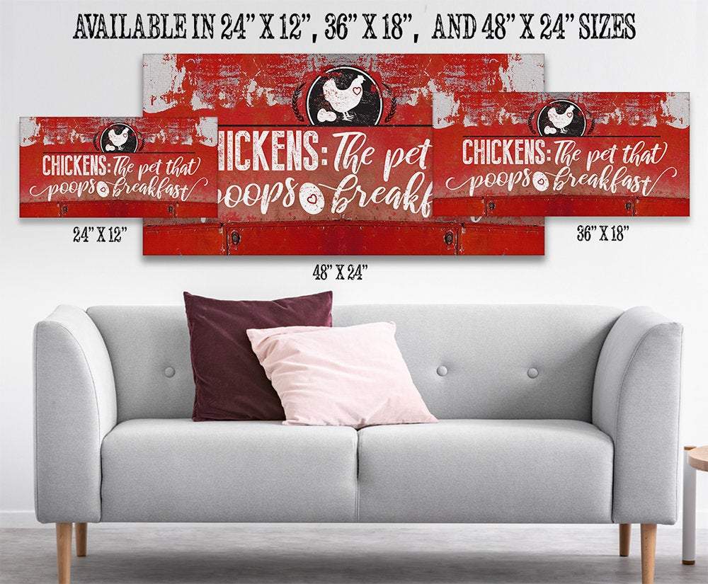 Chickens The Pet That Poops - Canvas