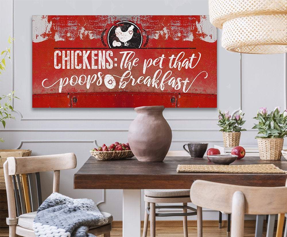 Chickens The Pet That Poops - Canvas