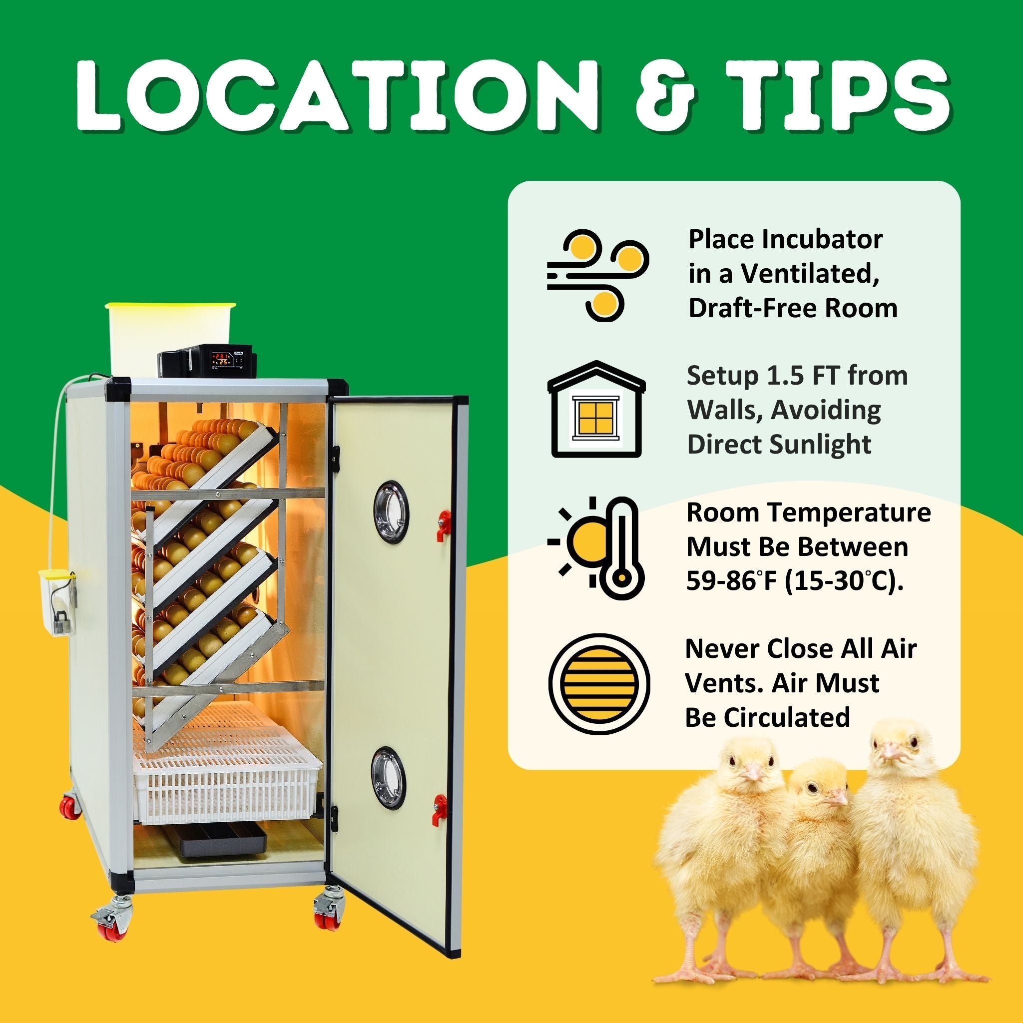 Cimuka HB350 C - Egg Incubator - Setter & Hatcher