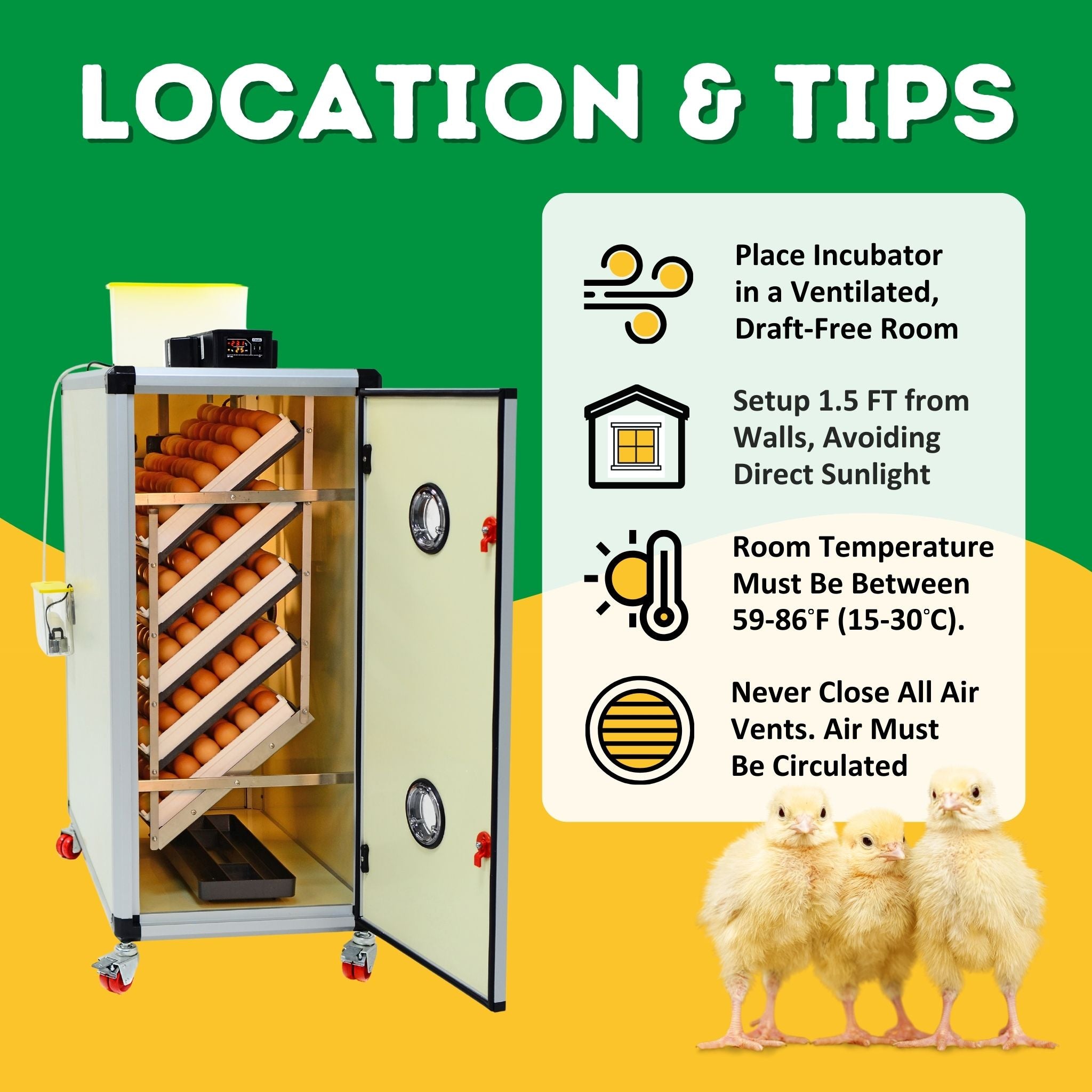 Cimuka HB350 S - Egg Incubator - Setter